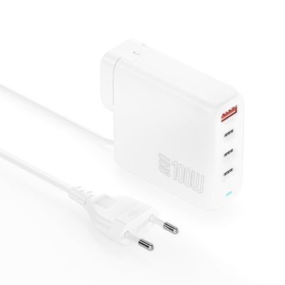 3. 4smarts Ladegerät GaN Flex Pro 100W 3 USB-C + 1 USB-A. Reise-Netzteil