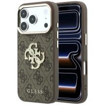 Guess 4G & Big Strass Logo Hülle für iPhone 17 Pro Max / 18 Pro Max - Braun