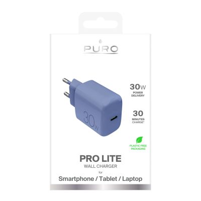 2. Puro Pro Lite 30W USB-C Wandladegerät – Blau