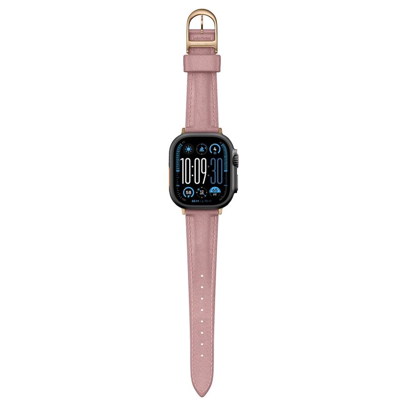 2. AmazingThing Class Band Lederarmband für Apple Watch 45 / 46 / 49 mm - Rosa