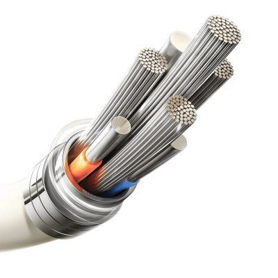 4. Joyroom S-A53 30W USB-C - Lightning Kabel mit fluoreszierender Spitze 1,2 m - Beige