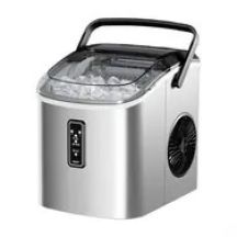 Euhomy IM008 Silberner Eiswürfelbereiter / 220-240 V / Touch-Bedienung / Tageskapazität: 12 kg Eiswürfel