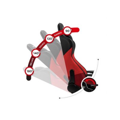 7. Huzaro Force 6.2 Gaming-Stuhl aus rotem Netzgewebe