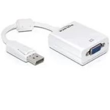 DeLOCK 61766 Adapterkabel 0,125 m VGA (D-Sub) DisplayPort Weiß