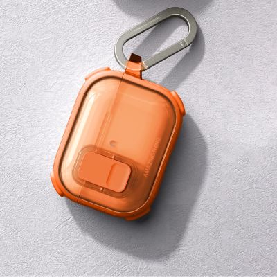 13. AmazingThing Titan Pro Mag Hülle, transparent, für AirPods Pro 3 – Orange