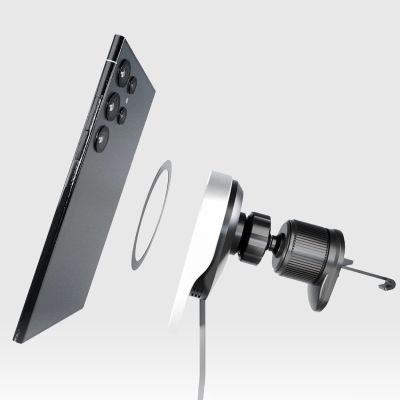 6. Smartphone-Halterung mit SBS TESUPP15WRETRACABL kabellosem Ladegerät mit einziehbarem Kabel, MagSafe-kompatibel – Schwarz