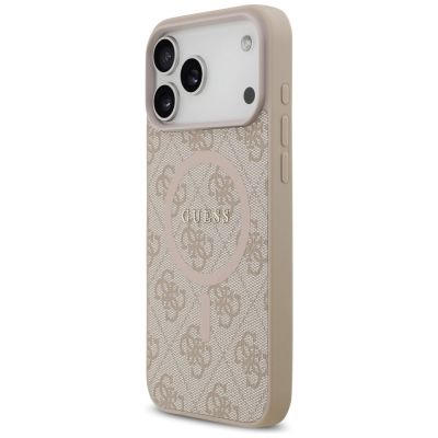 2. Guess 4G Ring Classic Logo MagSafena iPhone 17 Pro Max Hülle - Pink