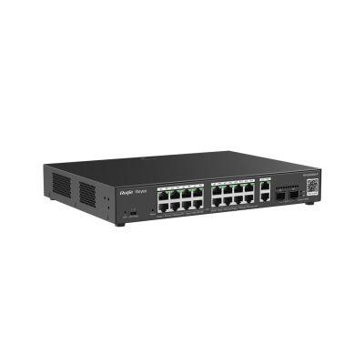 3. Ruijie Networks RG-ES220GS-P Netzwerk-Switch Managed L2 Gigabit Ethernet (10/100/1000) PoE-Unterstützung Schwarz