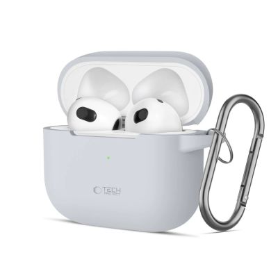 Tech-Protect Silikon-Hakenhülle für Apple AirPods 3 – Grau