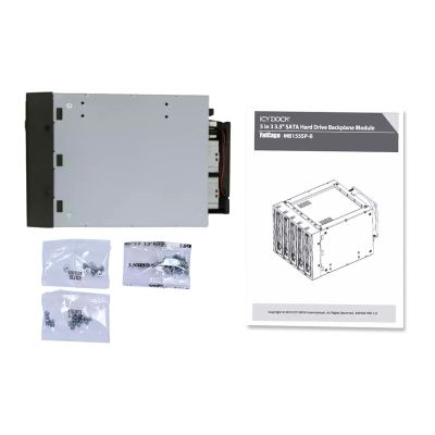 10. IcyDock Montageplatte 5x8,9cm SATAI-III in 3x5,25" MB155SP-B bk