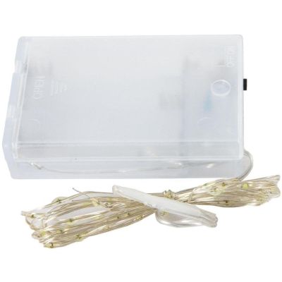 12. Batteriebetriebene Lichterkette mit 40 LEDs, mehrfarbig