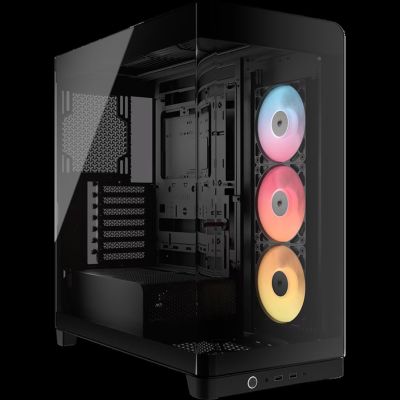 8. Corsair FRAME 4500X RS-R ARGB Midi-Tower-Gehäuse mit Seitenwand aus gehärtetem Glas, Schwarz
