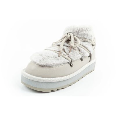 3. D.Franklin Damen Winter Schneestiefel, modisches Fellfutter, grau