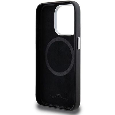 7. BMW Signature Wrapped Metal MagSafe Hülle für iPhone 15 Pro – Schwarz