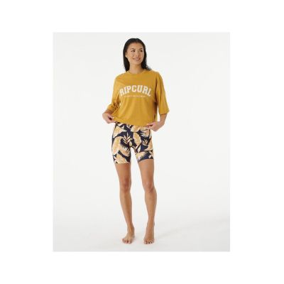 2. T-Shirt RIP CURL Seacell Crop Heritage Tee gelb