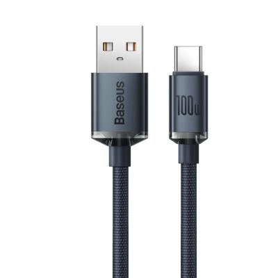2. Baseus Crystal Shine Series Kabel USB-Kabel für schnelles Aufladen und Datenübertragung USB Typ A - USB Typ C 100W 1,2m schwarz (CAJY000401)