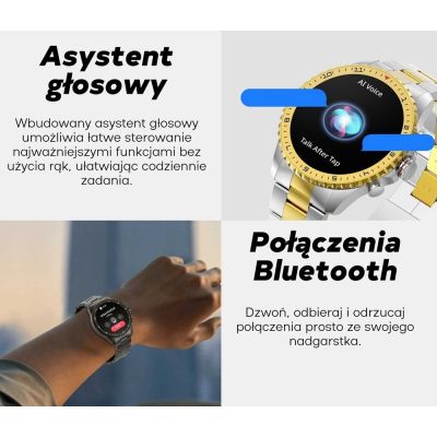 16. GRAVITY GT16-2 Schwarze Herren-Smartwatch mit schwarzem Armband