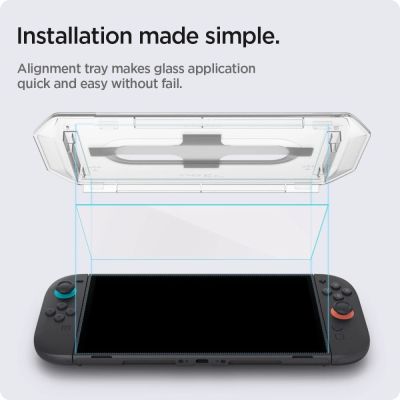 7. Spigen Glas.Tr „EZ FIT“ Panzerglas 2er-Pack für Nintendo Switch 2 - Transparent
