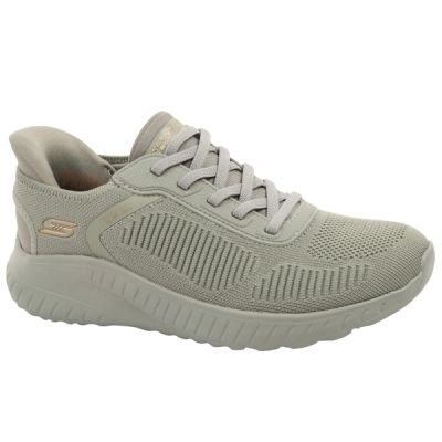Skechers Bobs Squad Damen-Sneaker zum Hineinschlüpfen, olivgrün