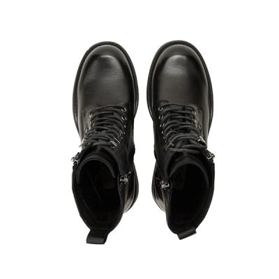 6. Lee Cooper Damenschuhe, Stiefeletten, schwarz, mit Reißverschluss, Naturleder