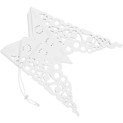 11. Papierdekoration Schneeflocke, Durchmesser 64 cm, Weiß Deluxe