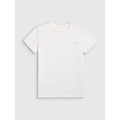 13. Normales, einfarbiges T-Shirt (2er-Set) für Kinder 4F 4FJRAW25TTSHU3157-91S