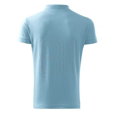6. Malfini Cotton M MLI-21215 blaues Poloshirt