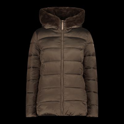 CMP Damen Winterjacke mit Kapuze, Sport, isoliert, braun (34K0036F/P981)