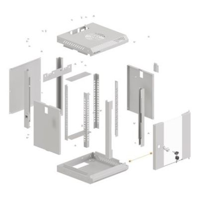 7. Lanberg WF11-3304-10S 4U Rack-Wandmontageschrank Grau