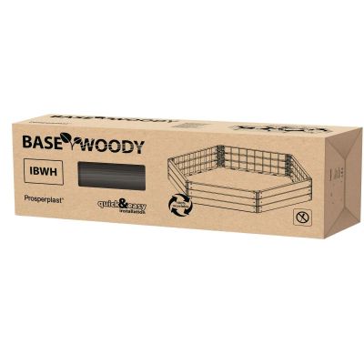 3. Gartenblumenbeet-Basis, Holzrand, 6 Elemente, rustikaler Ziegel