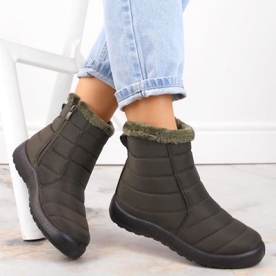 5. Flache isolierte Schneestiefel Potocki W WOL198A grün