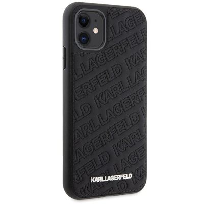 4. Karl Lagerfeld Quilted K Pattern Hülle für iPhone 11 / Xr – Schwarz