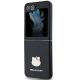 6. Hello Kitty Metall-Logo-Hülle mit Katzenkopf für Samsung Galaxy Z Flip 5 - Schwarz