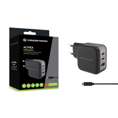 3. Conceptronic ALTHEA17B Universelles Handy-Ladegerät Schwarz AC-Schnellladung Intern