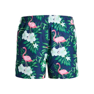 3. Jack&Jones Herren JWHARUBA Badeshorts mit Print 12206537 Marineblau Blazer Flamingo