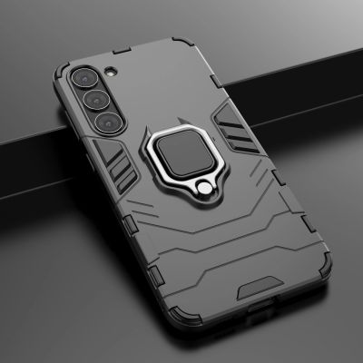 18. Ring Armor Hülle für Samsung Galaxy S23+ gepanzerte Hülle magnetischer Haltering schwarz