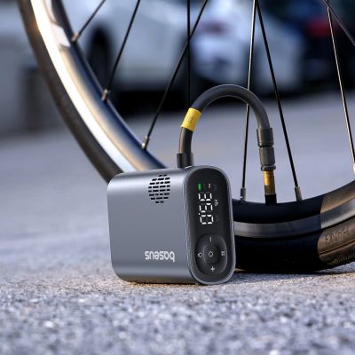 10. Baseus PrimeTrip Serie Elektrische Fahrradpumpe mit Digitalanzeige – Schwarz