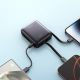 12. Joyroom JR-PBF27 10000 mAh 22,5 W Powerbank mit integrierten USB-C- und Lightning Kabeln - Schwarz