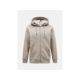 Peak Performance M Original Beiges Sweatshirt mit kleinem Logo und Reißverschluss