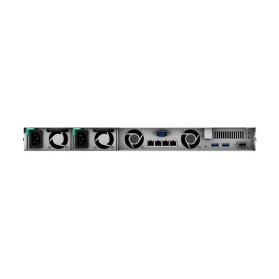 4. Synology RS1619xs+ NAS; 1U-Rack; 4x (3,5"-SATA-HDD/2,5"-SATA-HDD); Intel Xeon D-1527; 8 GB DDR4 ECC UDIMM (max. 64 GB), 4x 1GbE RJ-45