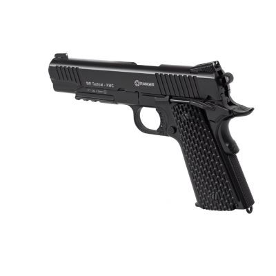12. RANGER 1911 Tactical KWC Luftpistole Kal. 4,5 BBs BLOW BACK 17 Schuss VOLLMETALL CO2 (AAKCMB770AZB)