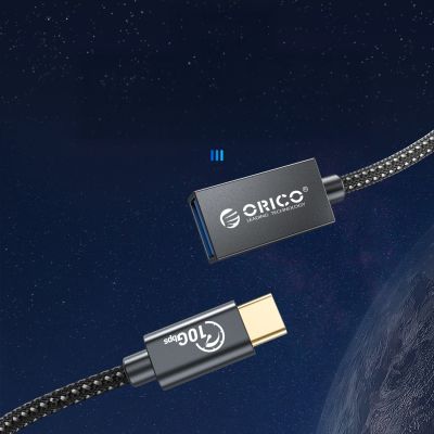 2. Orico CAF31 USB-C - USB-A 3.1 Gen 2 10 Gbit/s 30 cm OTG-Adapter - schwarz