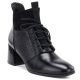 Gefütterte Damen-Ankle-Boots mit hohem Absatz, schwarz, Vinceza 58670