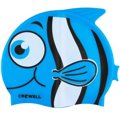 3. Crowell Nemo-Jr Silikon-Badekappe, Blau