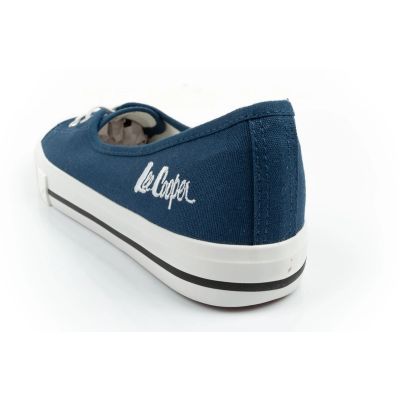 5. Lee Cooper Damenschuhe, sportliche blaue Slip-On-Ballerinas
