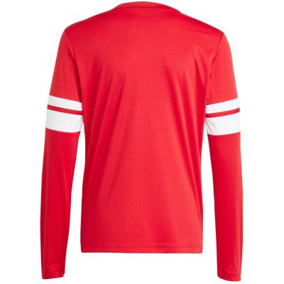 9. adidas Squadra 25 Langarmtrikot für Kinder Rot und Weiß JJ0041