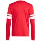 9. adidas Squadra 25 Langarmtrikot für Kinder Rot und Weiß JJ0041