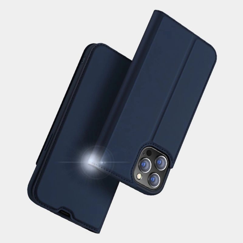 15. Dux Ducis Skin Pro Holster Flip Cover für iPhone 13 Pro Max blau