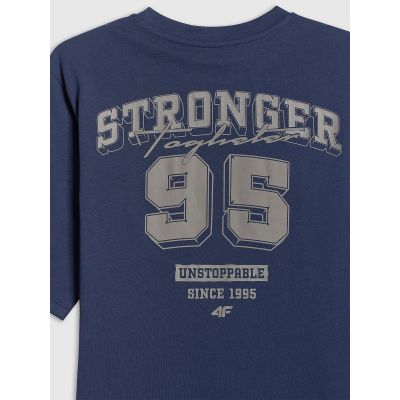 10. Locker geschnittenes Jungen-T-Shirt mit Aufdruck 4F 4FJRSS26TTSHM3465-31S