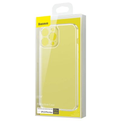 5. Baseus Frosted Glass Case Cover für iPhone 13 Pro Max Hardcover mit Gelrahmen Transparent (ARWS000202)